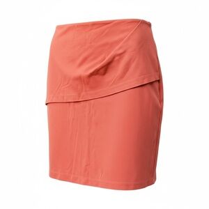 CAbi Overlay Pencil Skirt #3099 Back Zip Stretch Tumeric/Orange Size 16 New